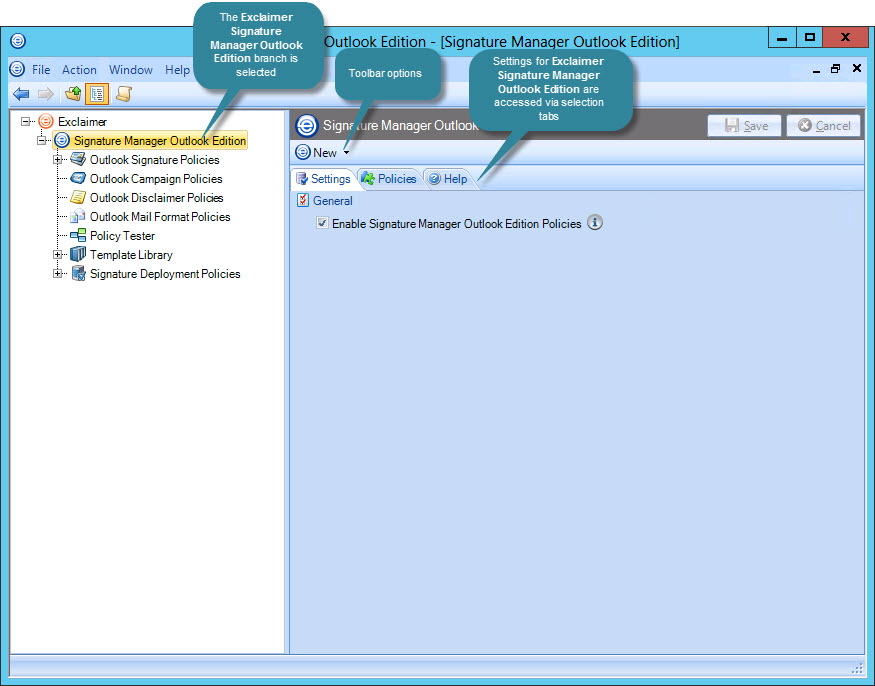 Signature Manager Outlook Edition settings
