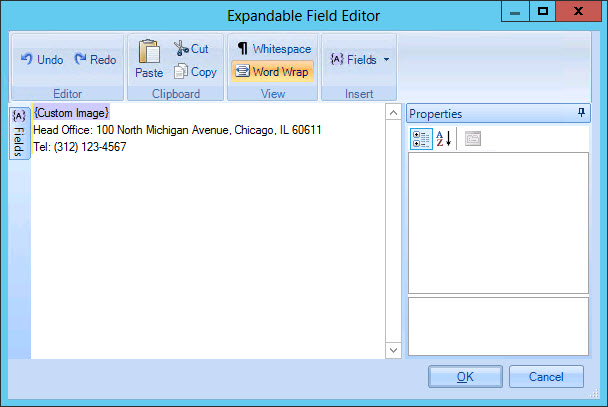 Expandable field editor