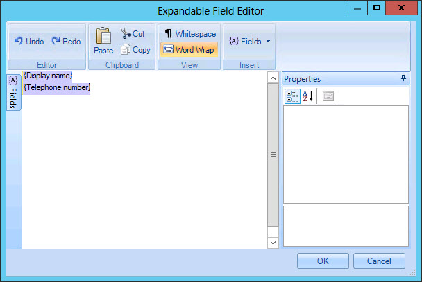 Expandable field editor