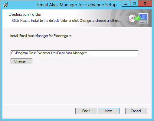 Email Alias Manager setup wizard - 3