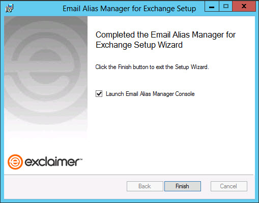 Email Alias Manager setup wizard - 5