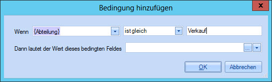 Bedingung hinzufügen