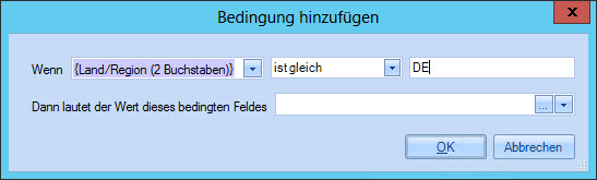 Bedingung hinzufügen