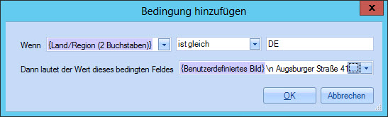 Bedingung hinzugefügt