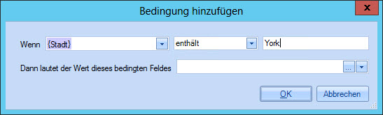 Bedingung hinzufügen