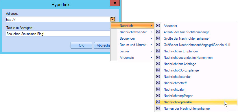Benutzerdefinierter Hyperlink