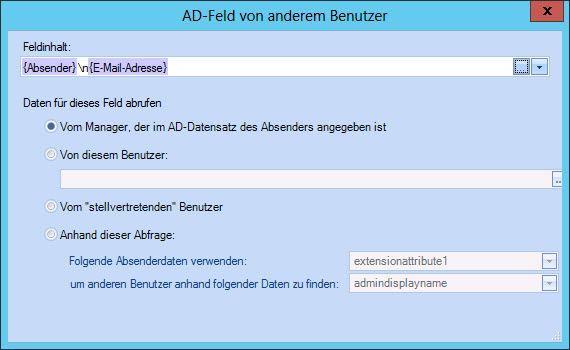 AD-Feld von anderem Benutzer