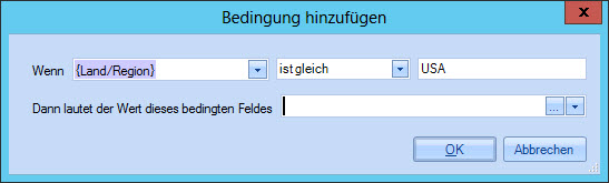 Bedingung hinzufügen