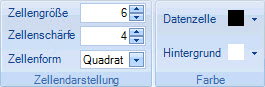 Zelldarstellungs- und Farbeinstellungen