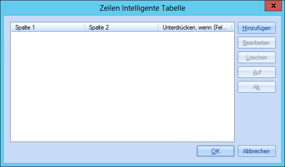 Benutzerdefinierte intelligente Tabelle