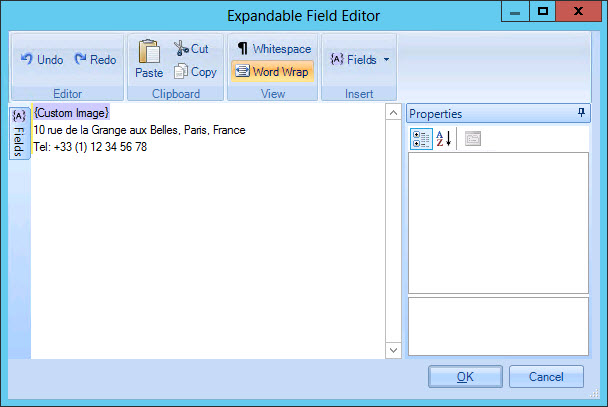 Expandable field editor