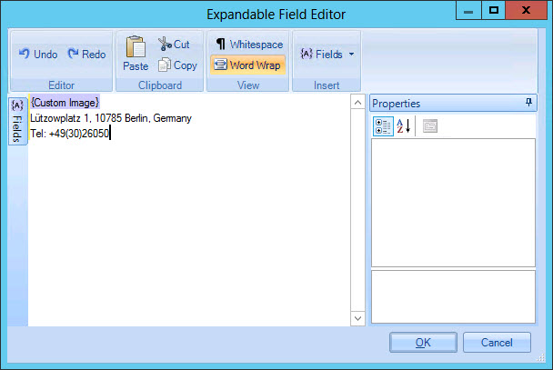 Expandable field editor