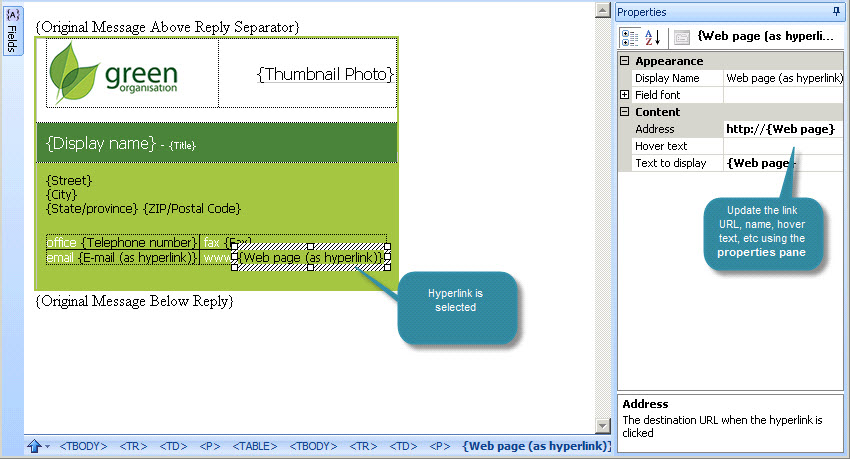 Hyperlink example