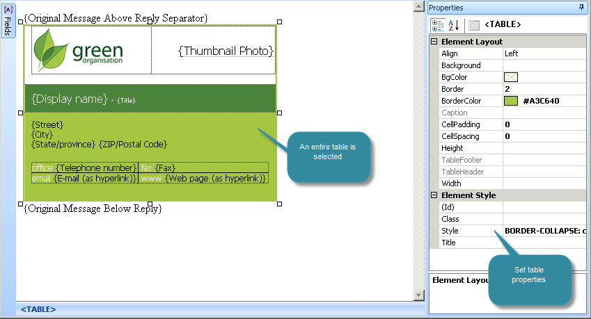 Table example