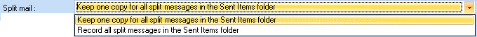 Split mail options