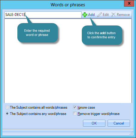 Add words or phrases