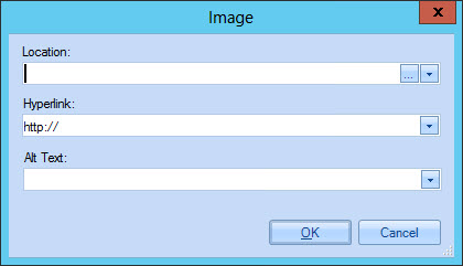 Custom image hyperlink details