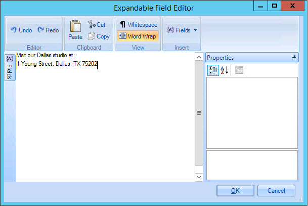 Expandable field editor