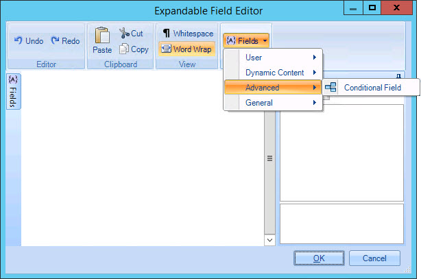 Expandable field editor - conditional field