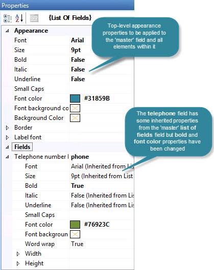 Inherited properties example 2