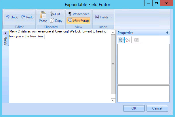 Expandable field editor