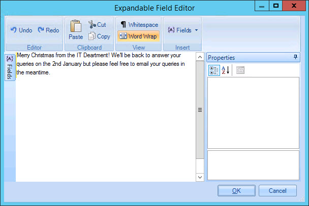 Expandable field editor