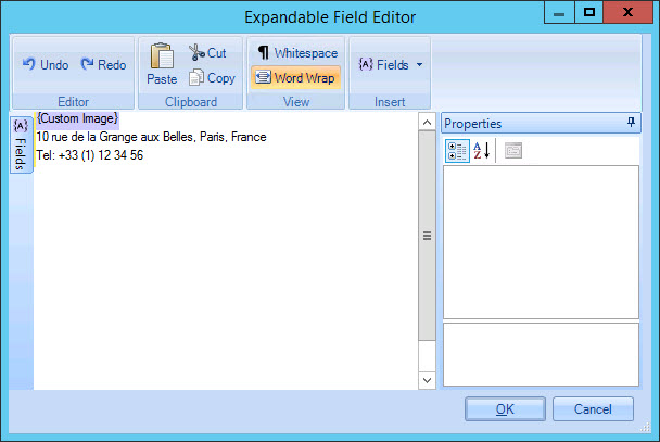 Expandable field editor