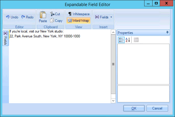 Expandable field editor