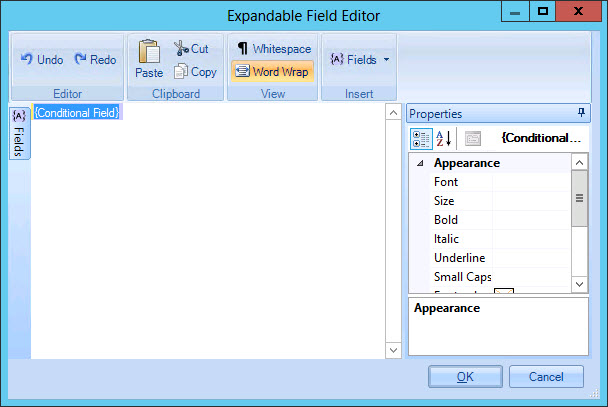 Expandable field editor