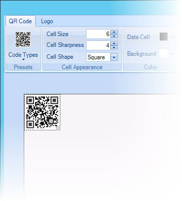 Resizing a QR code