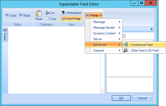 Expandable field editor - conditional field