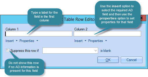 Suppress row option