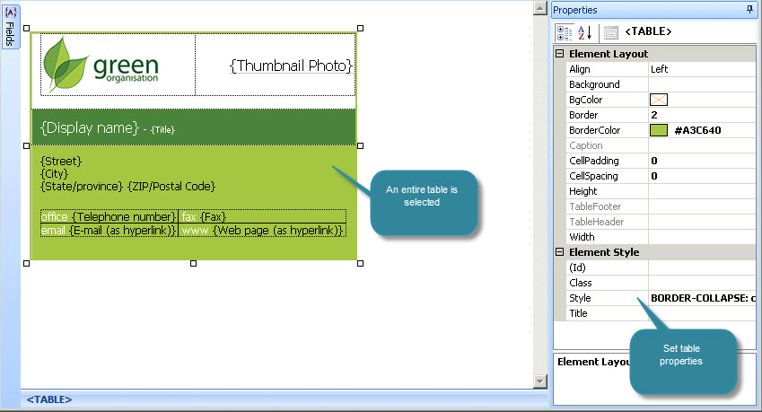 Table example