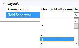 Separator characters