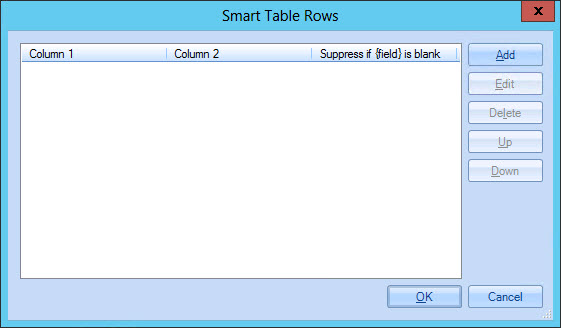 Smart table options